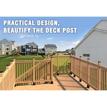 Eapele 4X4 Wood Fence Post Caps - Protect & Beautify