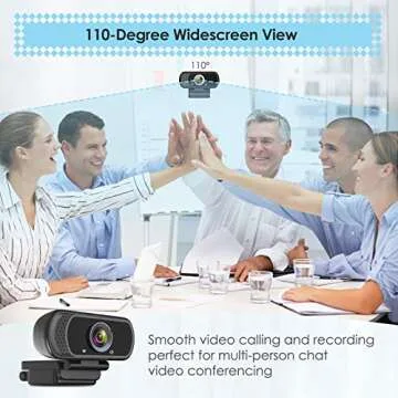 ToLuLu 1080P Webcam with Microphone, HD Webcam Web Camera with Tripod Stand, Widescreen USB Computer Camera, Streaming Mic Webcam for Online Calling/Conferencing,Facetime/YouTube Desktop Laptop PC