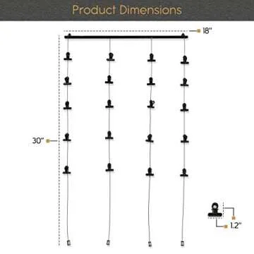 YouHaveSpace 2 Pack Hanging Display with Clips