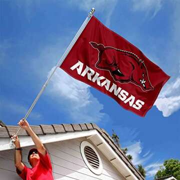 College Flags & Banners Co. Arkansas Large 3x5 Banner Flag