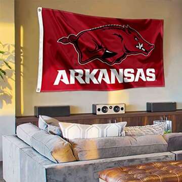 College Flags & Banners Co. Arkansas Large 3x5 Banner Flag
