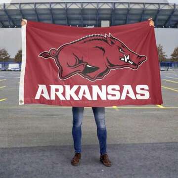 College Flags & Banners Co. Arkansas Large 3x5 Banner Flag