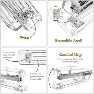 6-Piece Clear Office Desk Accessories Set for Stylish Organization
