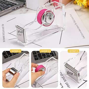 6-Piece Clear Office Desk Accessories Set for Stylish Organization