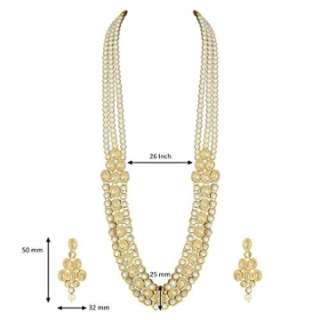 Elegant Aheli Kundan Necklace Earring Set for Women