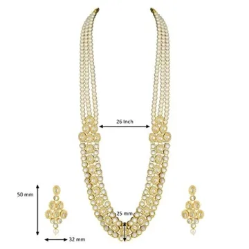 Elegant Aheli Kundan Necklace Earring Set for Women