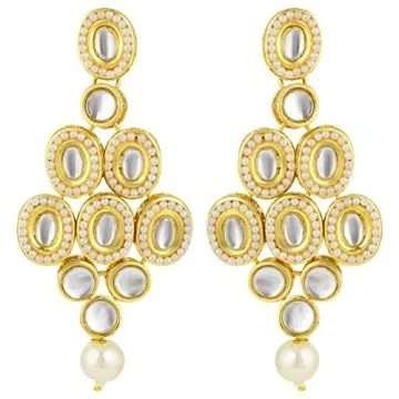 Elegant Aheli Kundan Necklace Earring Set for Women