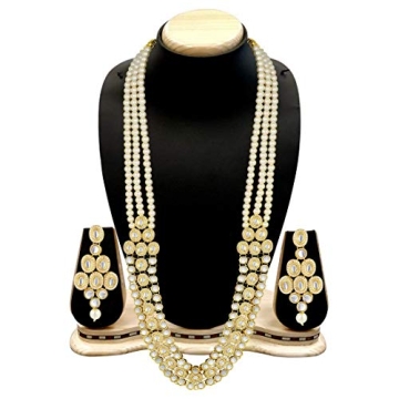 Elegant Aheli Kundan Necklace Earring Set for Women