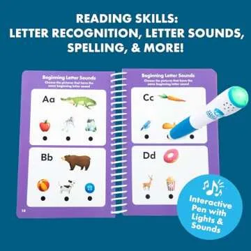 Educational Insights Hot Dots Preschool Workbook: Reading & Math Essentials - Toddler and Preschool Learning Activities, Preschool Classroom Must Haves