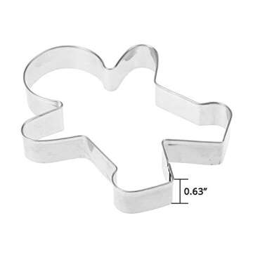 3 Piece Gingerbread Man Cookie Cutter Set for Christmas Baking