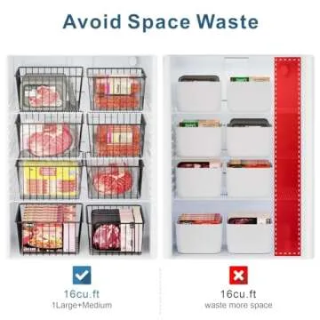 iSPECLE Freezer Organizer Bins for Efficient Freezer Storage