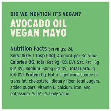 Sir Kensington's Avocado Oil Vegan Mayo - Keto Friendly 12 oz