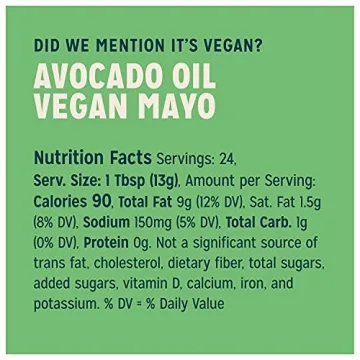 Sir Kensington's Avocado Oil Vegan Mayo - Keto Friendly 12 oz