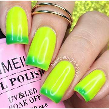 AIMEILI Temperature Color Changing Soak Off U V LED Chameleon Gel Nail Polish Set Of 6pcs X 10ml- Kit Set 15