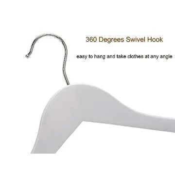 Premium White Wood Bridal Dress Hangers 20 Pack