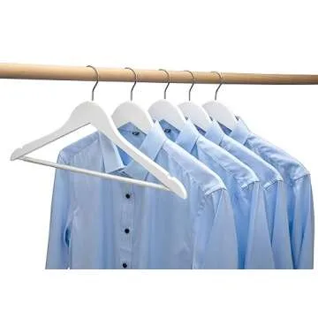Premium White Wood Bridal Dress Hangers 20 Pack