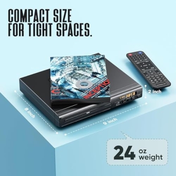 Compact DVD Player with HDMI, All Region Compatibility