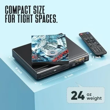 Compact DVD Player with HDMI, All Region Compatibility