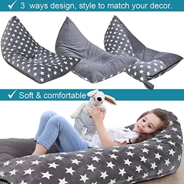 Bchway Plush Storage Bean Bag Chair for Toys & Relaxation