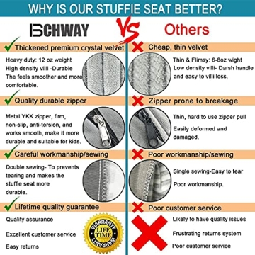 Bchway Plush Storage Bean Bag Chair for Toys & Relaxation