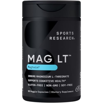 Sports Research Magtein Magnesium L-Threonate Capsules for Brain Health