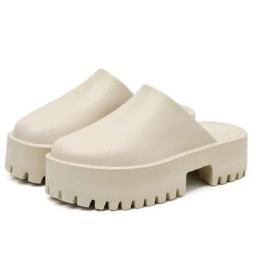 Stylish Platform Clogs Mules for Women – Comfortable & Waterproof