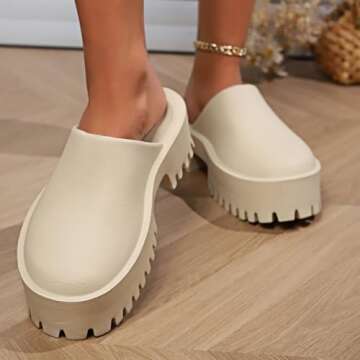 Stylish Platform Clogs Mules for Women – Comfortable & Waterproof