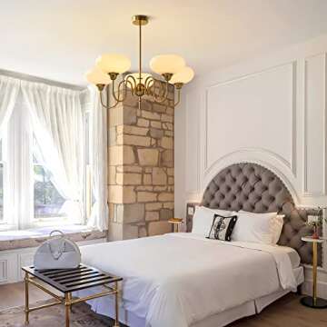 BOKT Gold Modern 5-Light Chandelier for Home Elegance