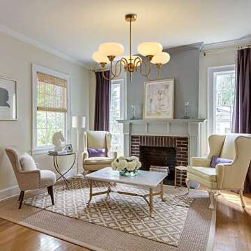 BOKT Gold Modern 5-Light Chandelier for Home Elegance