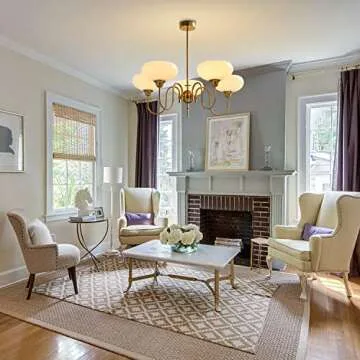 BOKT Gold Modern 5-Light Chandelier for Home Elegance