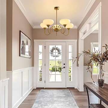 BOKT Gold Modern 5-Light Chandelier for Home Elegance