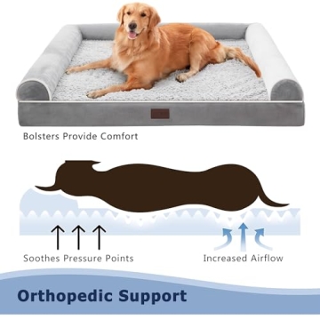 Orthopedic Large Dog Bed with Waterproof Lining and Cover