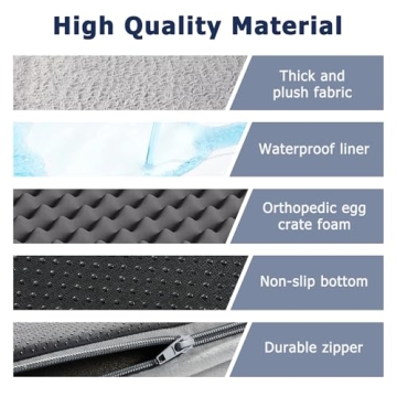 Orthopedic Large Dog Bed with Waterproof Lining and Cover