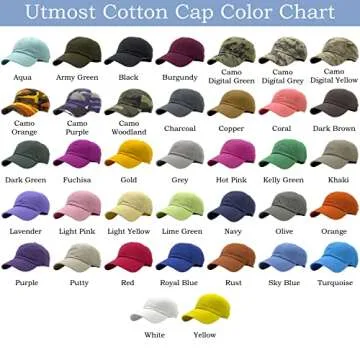 Utmost Unisex Classic Low Profile Cotton Baseball Cap Plain Blank Camoflauge Soft Unconstructed Adjustable Size Dad Hat (Light Yellow)