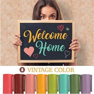 LANA & LUCA Liquid Chalk Markers - Wet Erase Marker Pens - for Chalkboards Signs, Windows, Blackboard, Glass - 6mm Reversible Tip (8 Pack) - Vintage Colors Multicolor