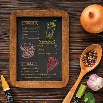 LANA & LUCA Liquid Chalk Markers - Wet Erase Marker Pens - for Chalkboards Signs, Windows, Blackboard, Glass - 6mm Reversible Tip (8 Pack) - Vintage Colors Multicolor