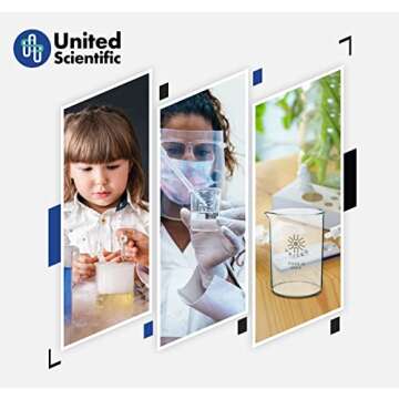 United Scientific™ BG1000-5000 Borosilicate Laboratory Grade Glass Beakers | Griffin Style Low Form Beaker | Graduated with Spout | Designed for Laboratories & Chemistry Classrooms | 5000mL Capacity