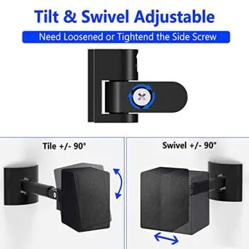 Aiweiwa Speaker Wall Mount Ceiling Speaker Mount for Samsung 9500S Rear Speaker Mount, Tilt and Swivel Adjust Speaker Mounts for Samsung SWA-9500S/ZA