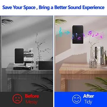 Aiweiwa Speaker Wall Mount Ceiling Speaker Mount for Samsung 9500S Rear Speaker Mount, Tilt and Swivel Adjust Speaker Mounts for Samsung SWA-9500S/ZA