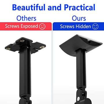 Aiweiwa Speaker Wall Mount Ceiling Speaker Mount for Samsung 9500S Rear Speaker Mount, Tilt and Swivel Adjust Speaker Mounts for Samsung SWA-9500S/ZA