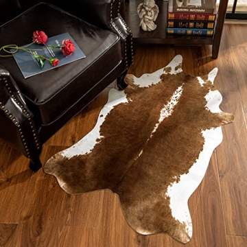 AROGAN Faux Cowhide Rug - Large & Stylish Home Decor