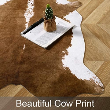 AROGAN Faux Cowhide Rug - Large & Stylish Home Decor