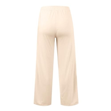 SHAOBGE Sweatpants Women White Sweatpants Women Wide Leg Sweatpants Women Petite Women's Athletic Pants Plus Size Womens Clothing Spring Vacation Going Out Valentines Day Gifts for Her Beige Small