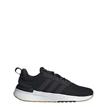 adidas Women's Racer TR21 Running Shoe, Black/Black/Gum, 6.5