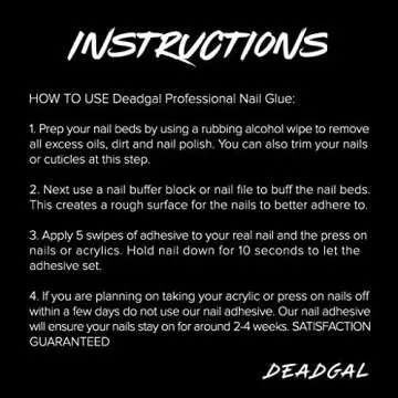 DEADGAL Professional Nail Glue for Superior Adhesive Strength