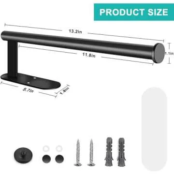 MGahyi Paper Towel Holder Wall Mount, Self Adhesive or Drilling Under Cabinet Kitchen, 13.2 Inch Sta...