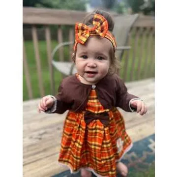 Cute Baby Girl Easter Dress 4pcs with Cardigan Set