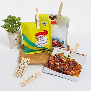 Heavy Duty Wooden Clothespins 100pcs for Crafts and Laundry