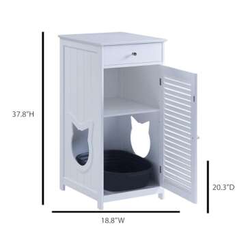 Penn-Plax Cat Walk Furniture: Contemporary Cat Litter Enclosure with Storage and Style