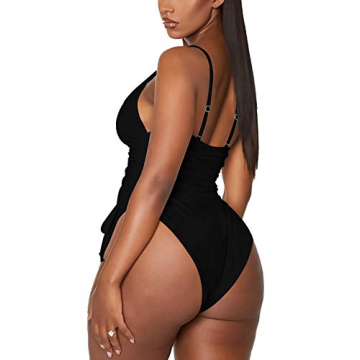Stylish Ruched One Piece Swimsuit with Tummy Control